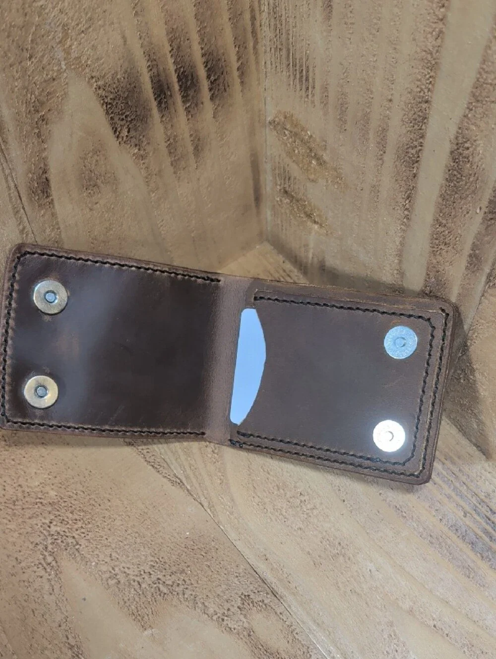 Men's Slim Brown Leather Card & Key Wallet